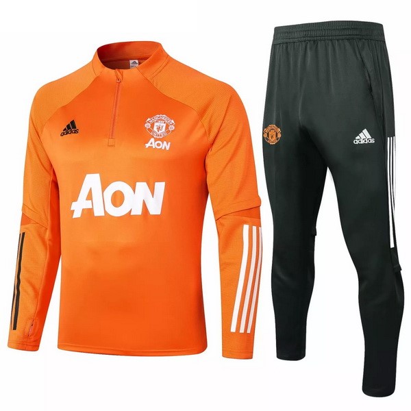 Chandal Manchester United 2020-2021 Naranja Negro